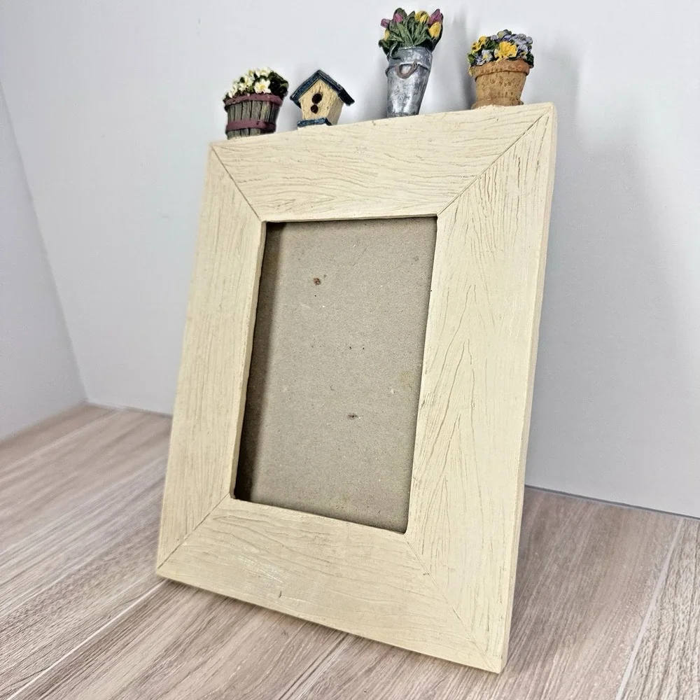 Miniature Garden Picture Frame Flower Pots‎ Birdhouse Decor Cottagecore Frame